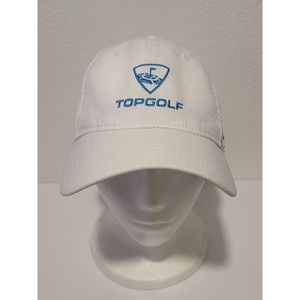 Top Golf Employee Hat Cap Under Armor Adjustable Embroidered White Blue